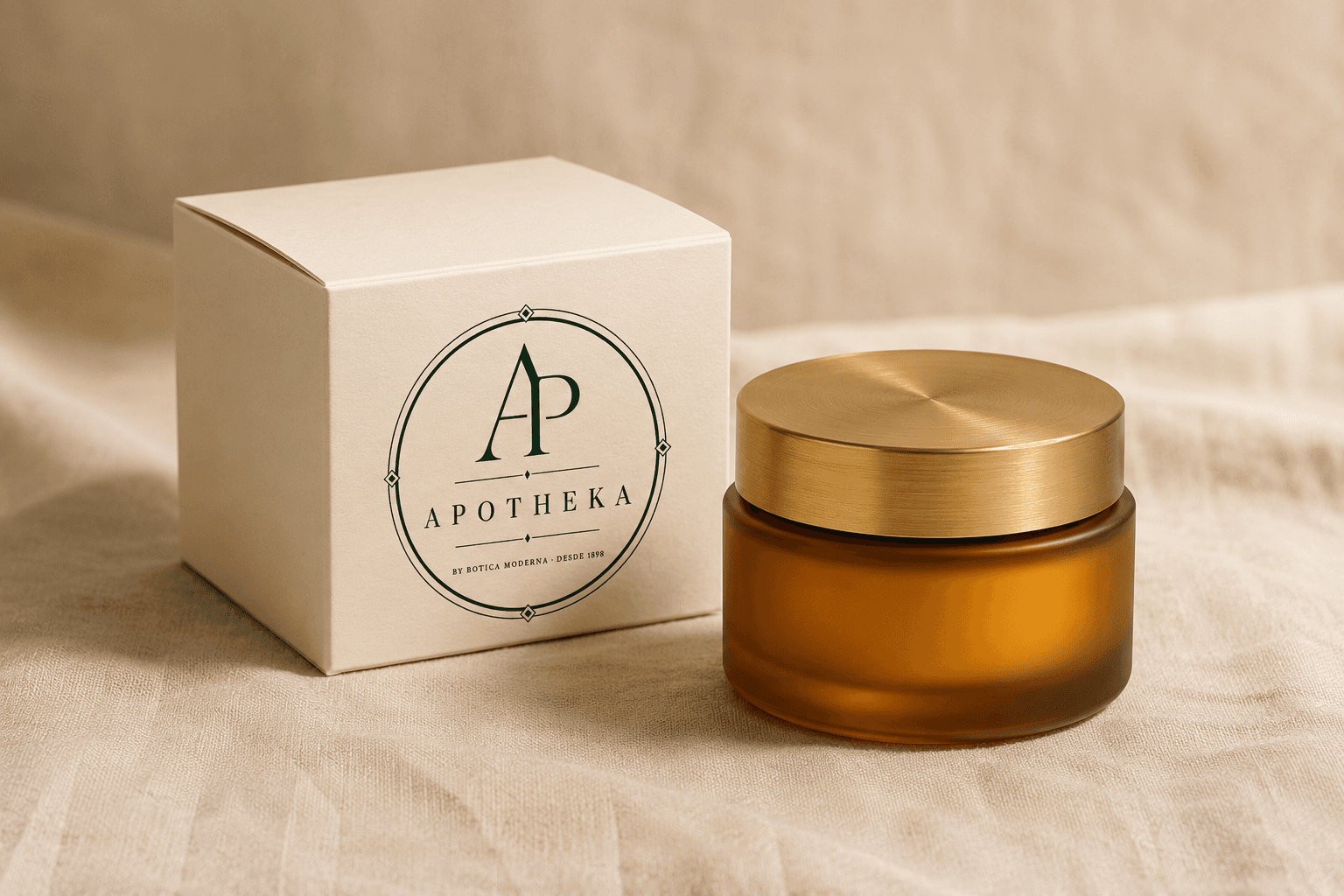 APOTHEKA · empaque y frasco